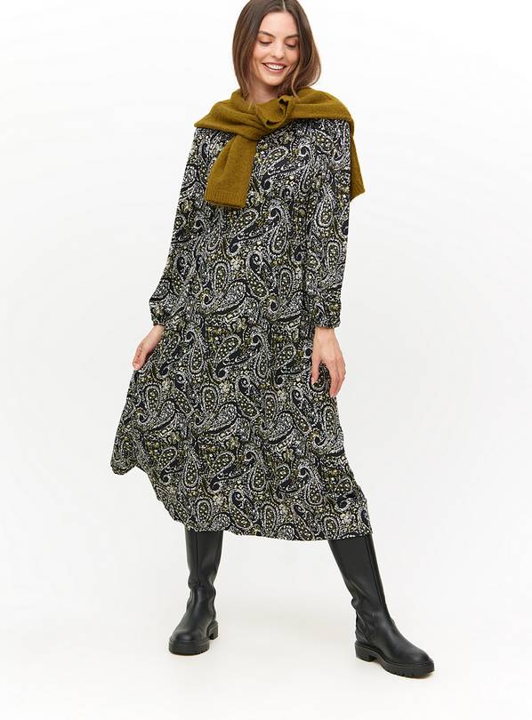 Paisley Print Soft Touch Midaxi Dress 14S